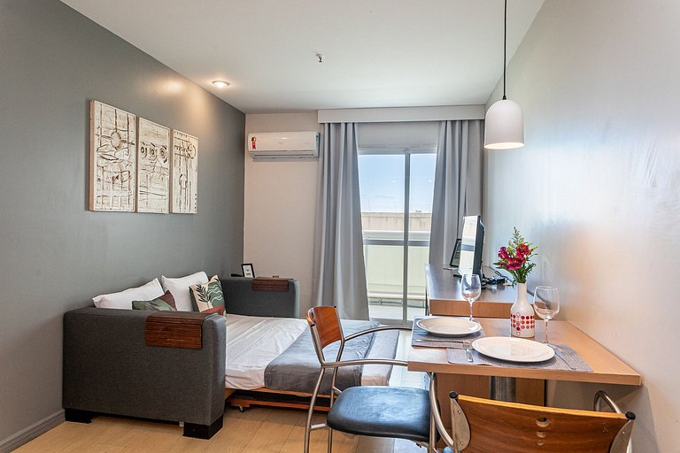 Flat Ipanema com Garagem, Varanda e Lazer