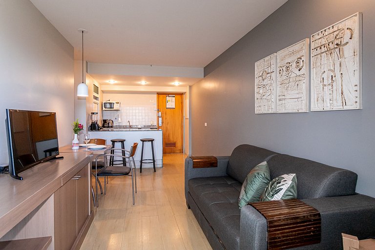 Flat Ipanema com Garagem, Varanda e Lazer