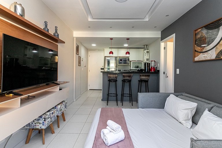 Apt Confortavel - Garagem e Lazer na Vila do Pan