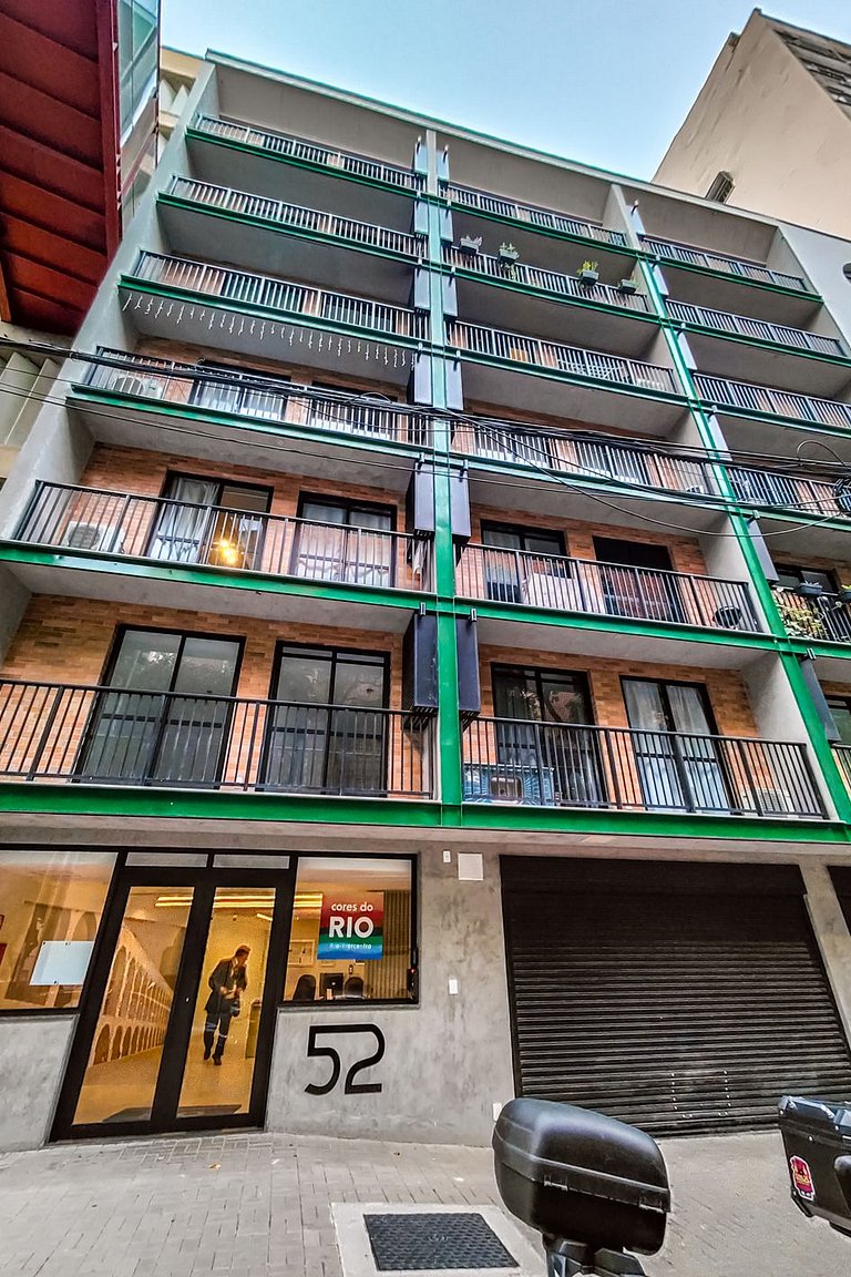 Estúdio novo Centro | varanda, metrô e lavadora