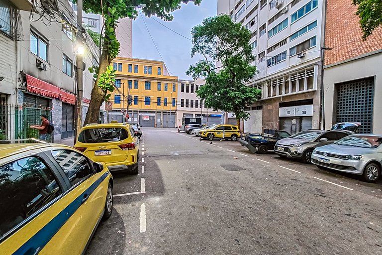 Estúdio novo Centro | varanda, metrô e lavadora