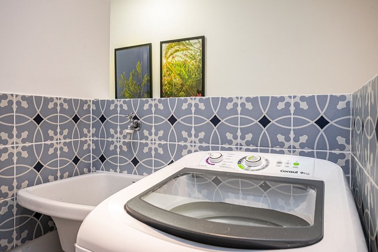 Estúdio novo Centro | varanda, metrô e lavadora