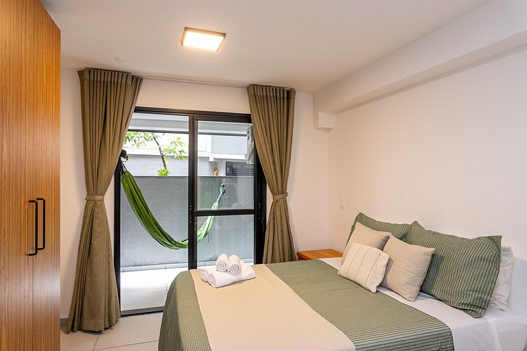 Estúdio novo Centro | varanda, metrô e lavadora