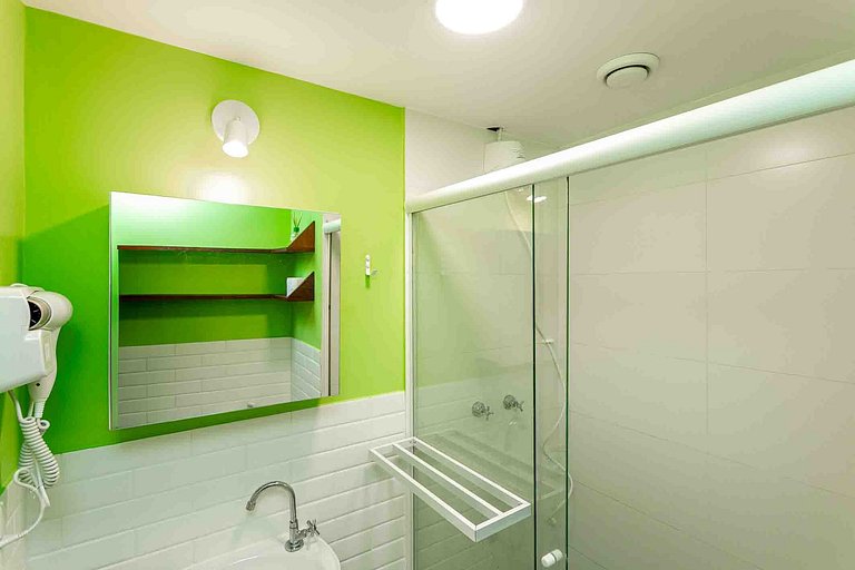 Estúdio novo Centro | varanda, metrô e lavadora