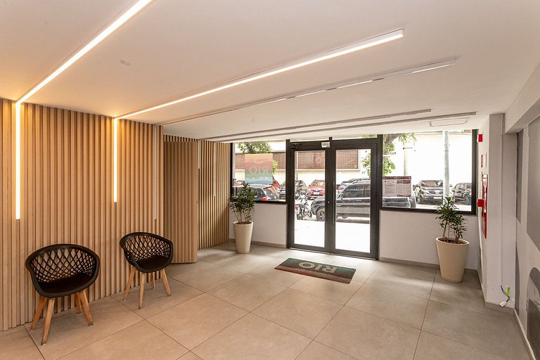 Estúdio novo Centro | varanda, metrô e lavadora