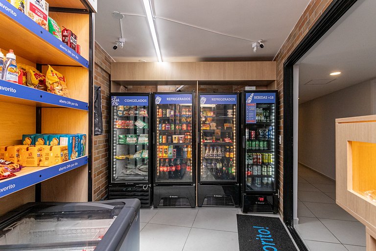 Estúdio novo Centro | varanda, metrô e lavadora