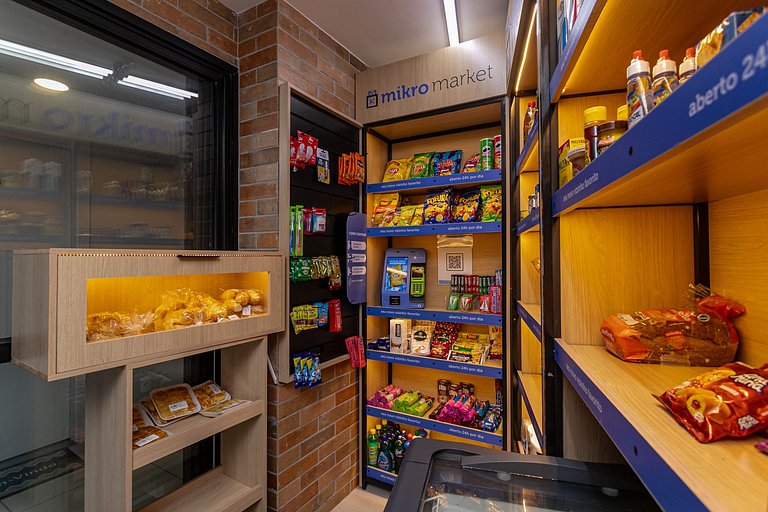 Estúdio novo Centro | varanda, metrô e lavadora